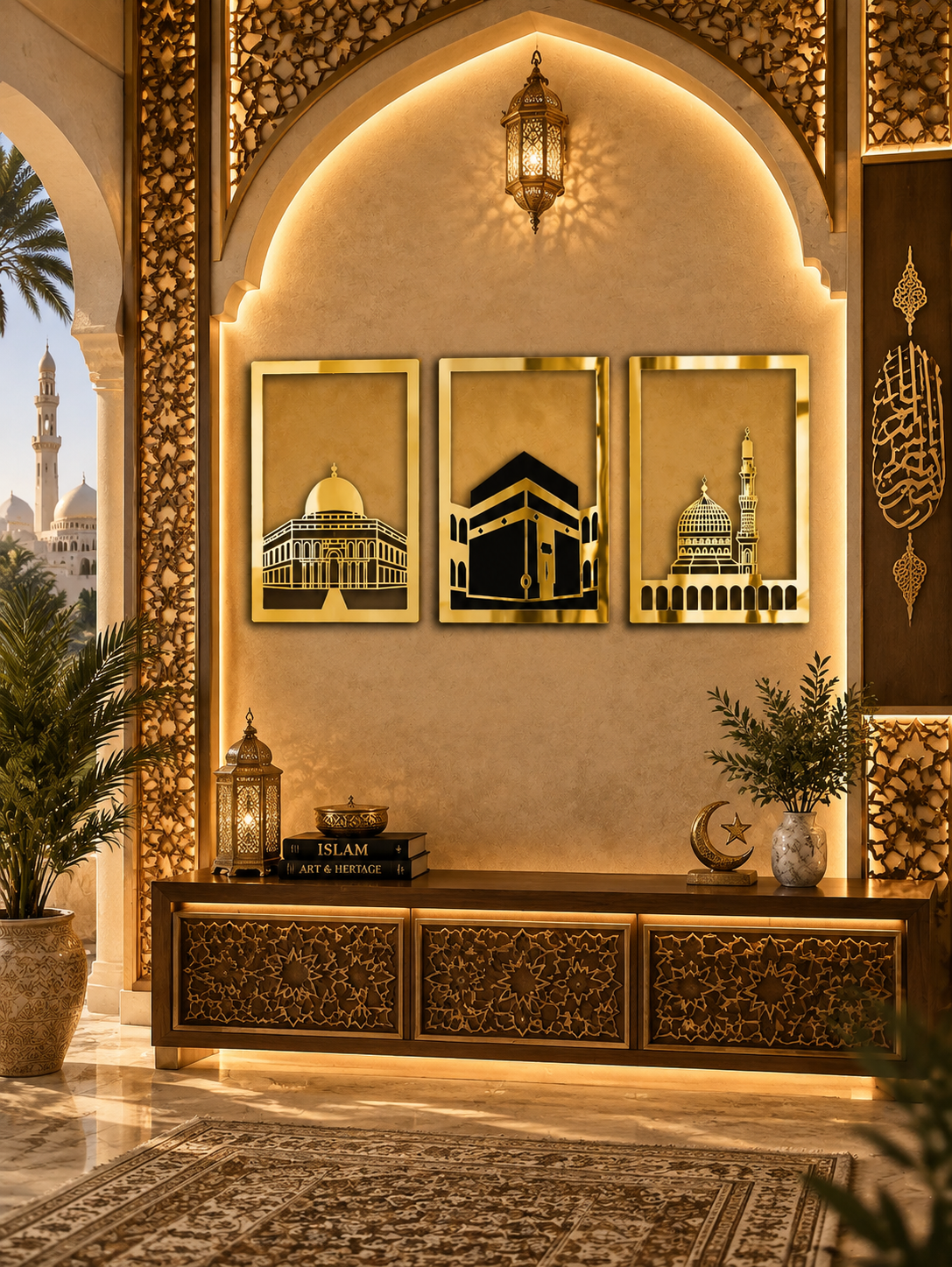 Makkah and Al-Madinah Islamic Wall Decor
