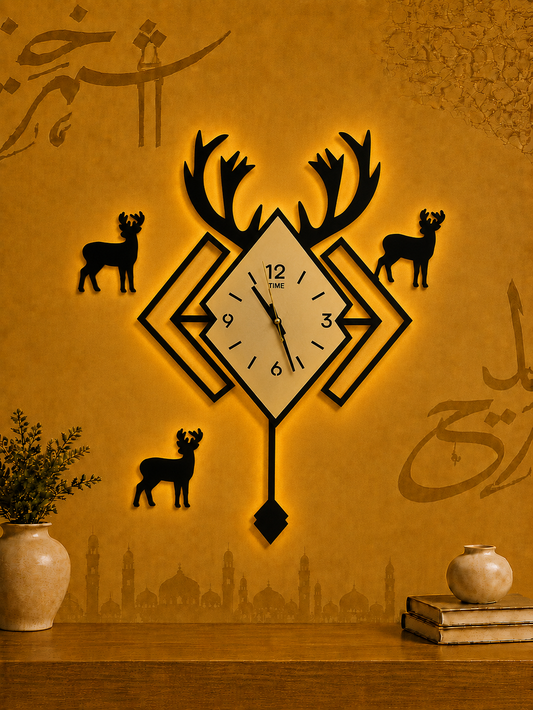 Deer Tree Wall Clock