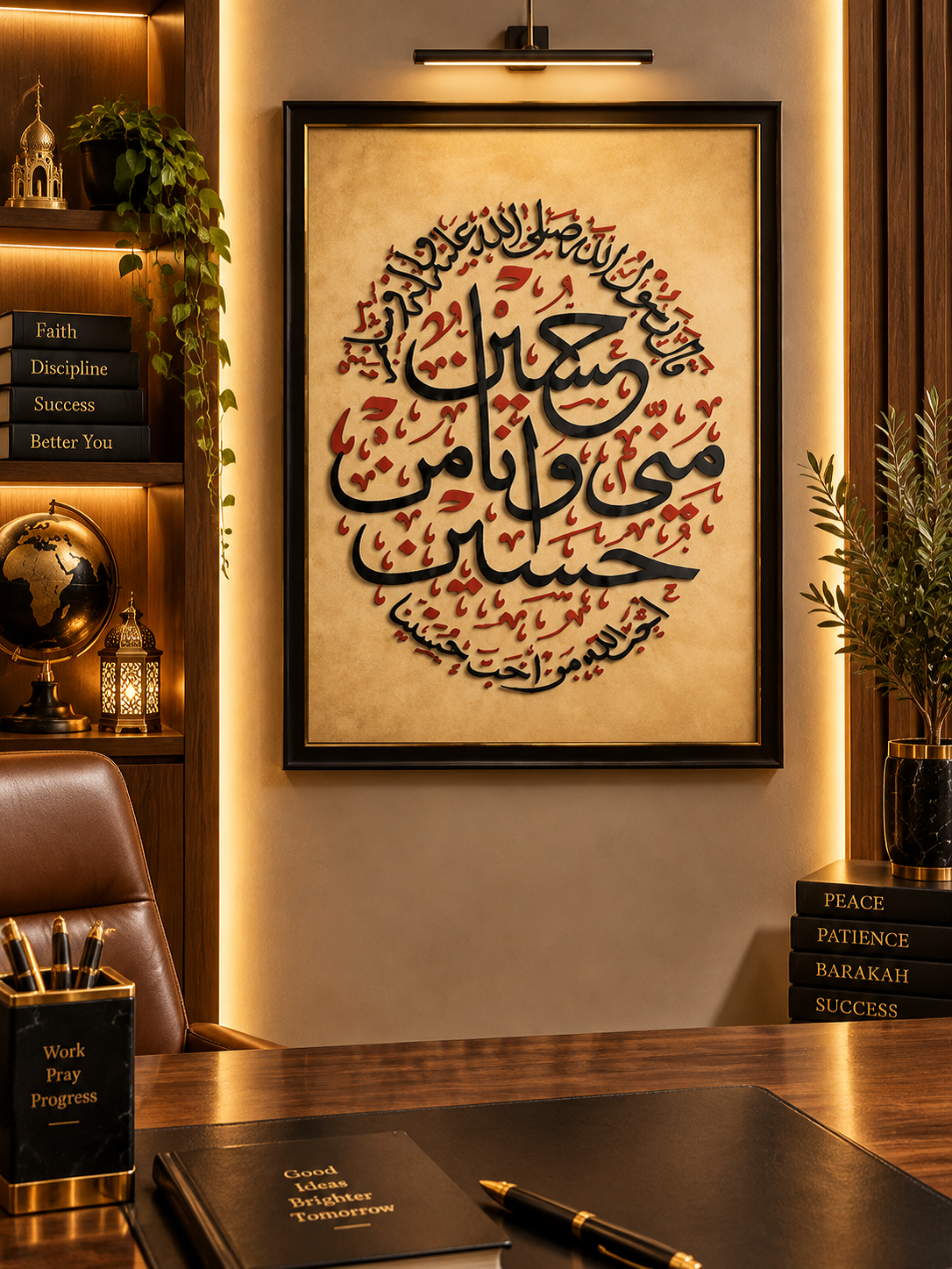 Labbaik Ya Imam Hussain UV DTF Wall Frame