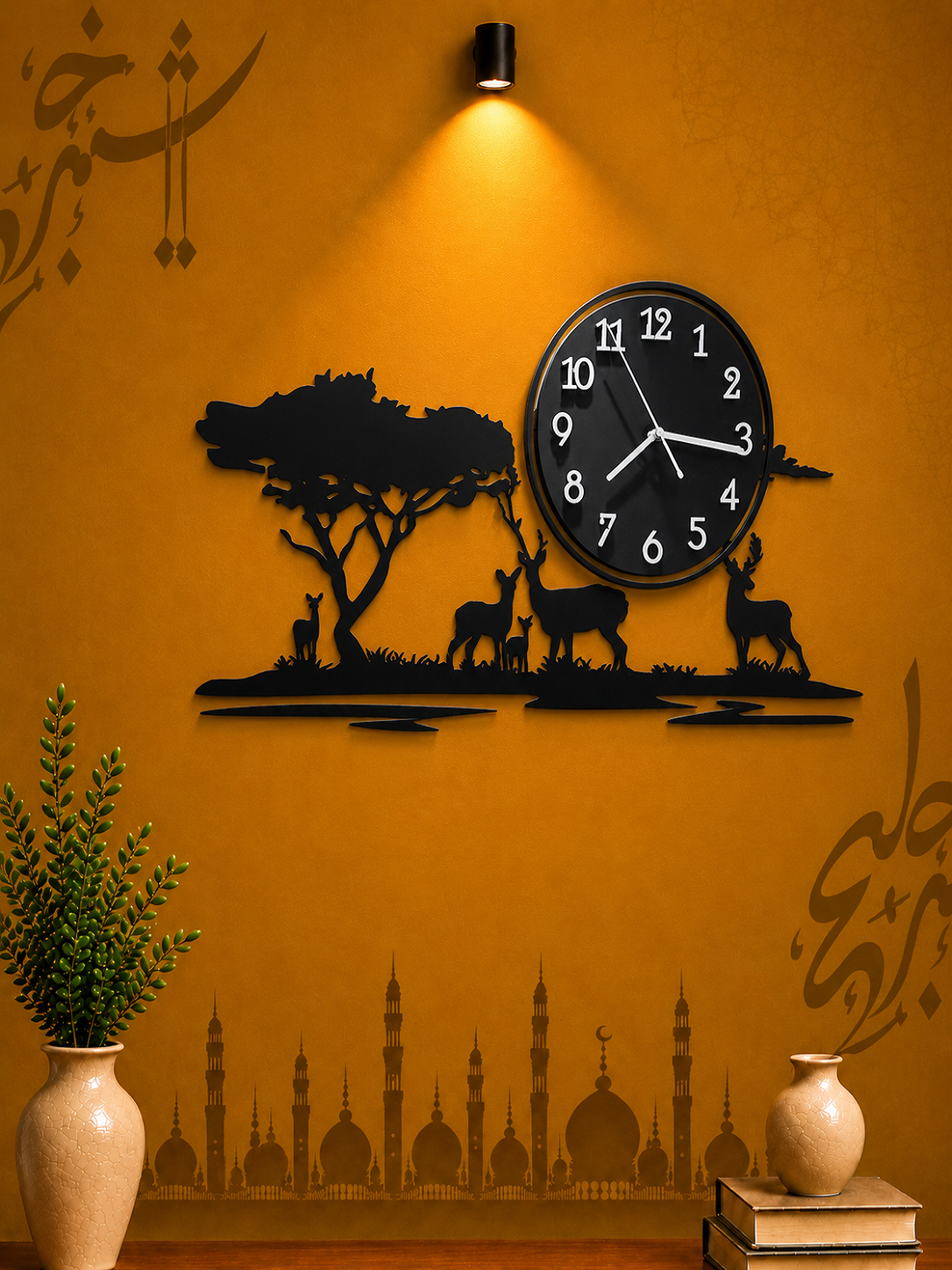 Modern Deer Wall Clock