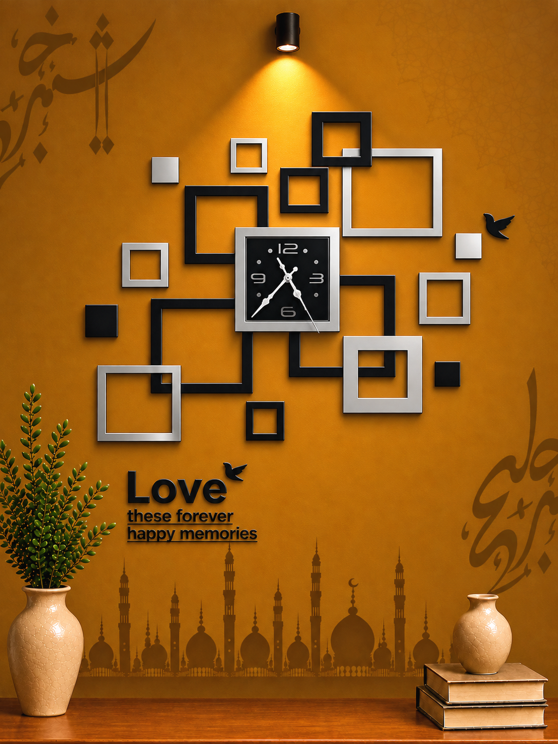 Modern Geometric Wall Clock