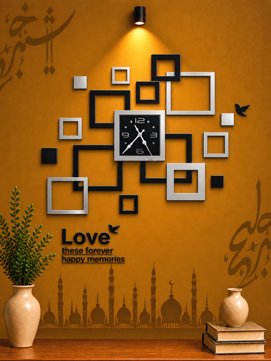 Modern Geometric Wall Clock