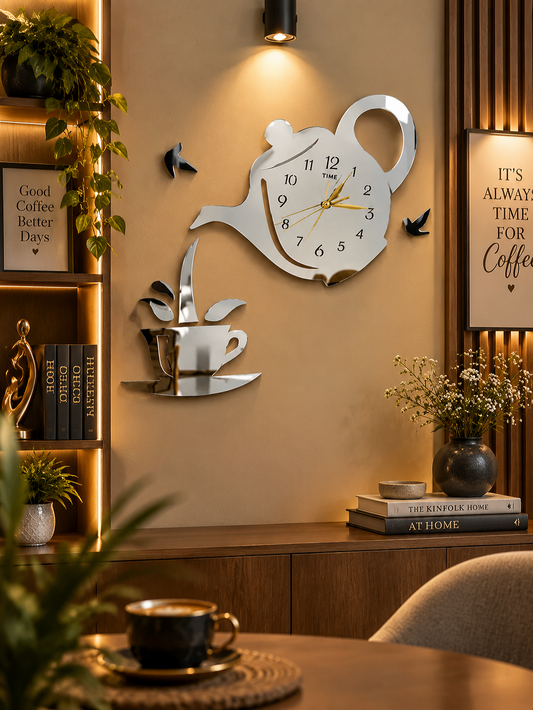 Teapot & Cup Acrylic Wall Clock