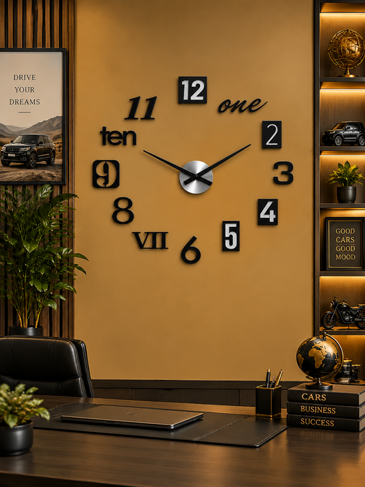 Decorative Wooden Clock for Home Decor