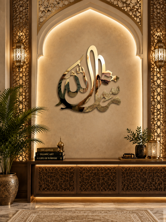 Mashallah Gold Islamic Wall Decor