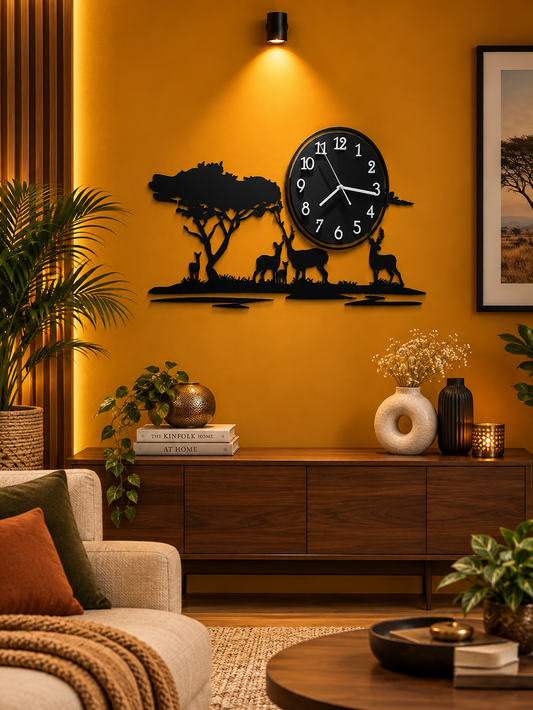 Modern Deer Wall Clock
