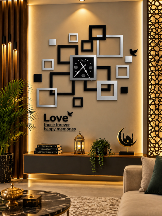 Modern Geometric Wall Clock