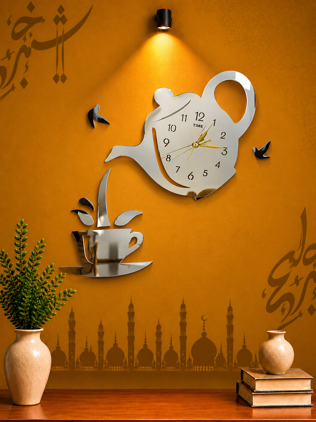 Teapot & Cup Acrylic Wall Clock